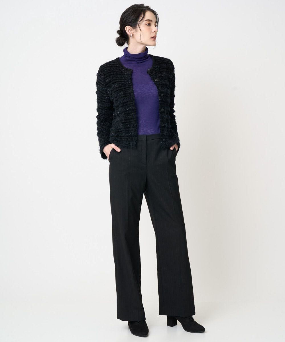 PRFCD07190 CHRISTIAN AUJARD(クリスチャン・オジャール) [肌触り良い･軽い]ベーシックプルオーバーニット パープル