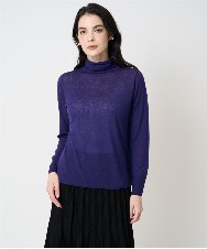 PRFCD07190 CHRISTIAN AUJARD(クリスチャン・オジャール) [肌触り良い･軽い]ベーシックプルオーバーニット パープル