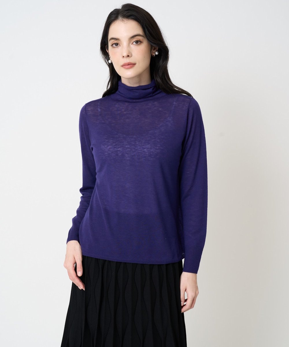 PRFCD07190 CHRISTIAN AUJARD(クリスチャン・オジャール) [肌触り良い･軽い]ベーシックプルオーバーニット パープル