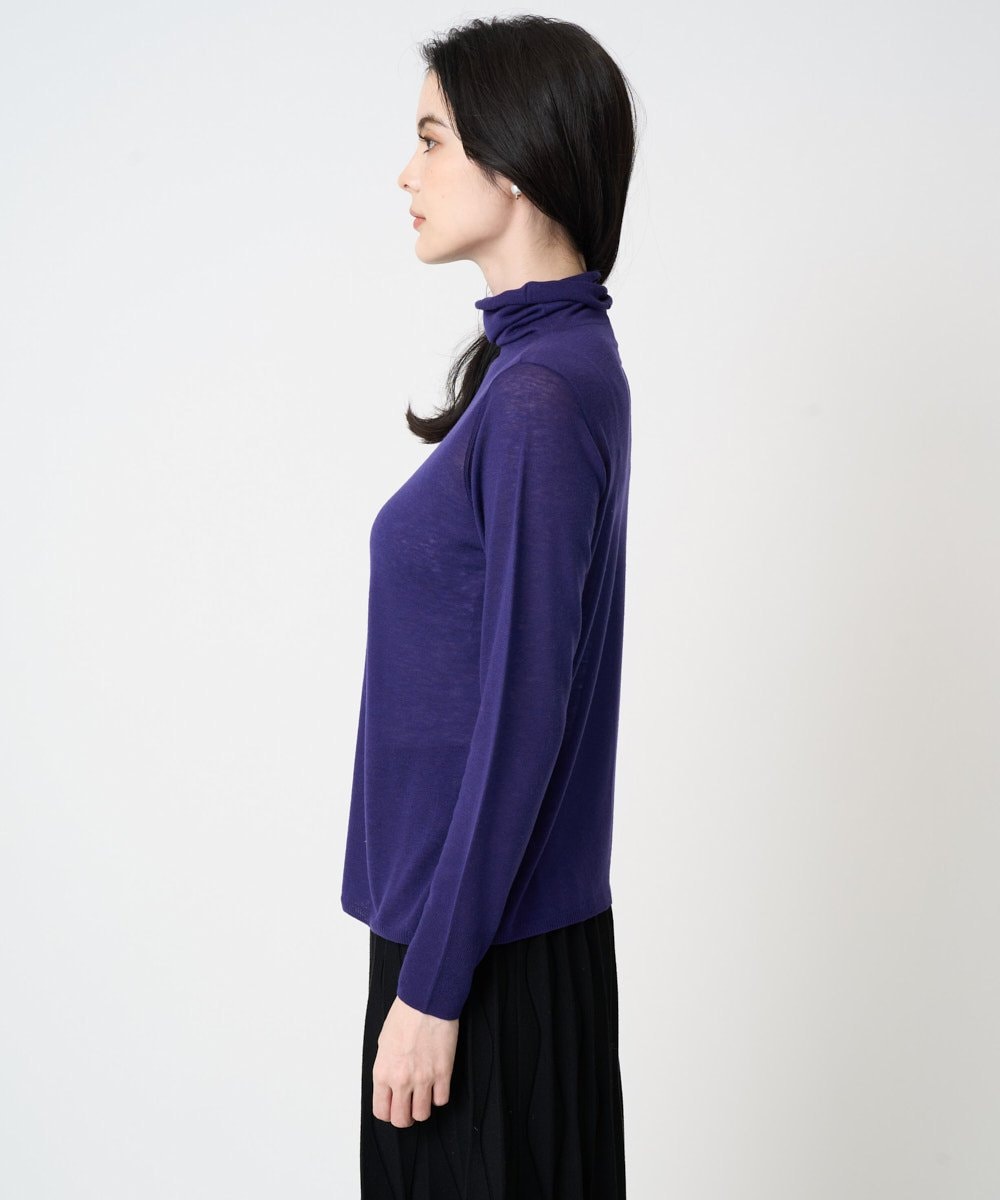 PRFCD07190 CHRISTIAN AUJARD(クリスチャン・オジャール) [肌触り良い･軽い]ベーシックプルオーバーニット パープル