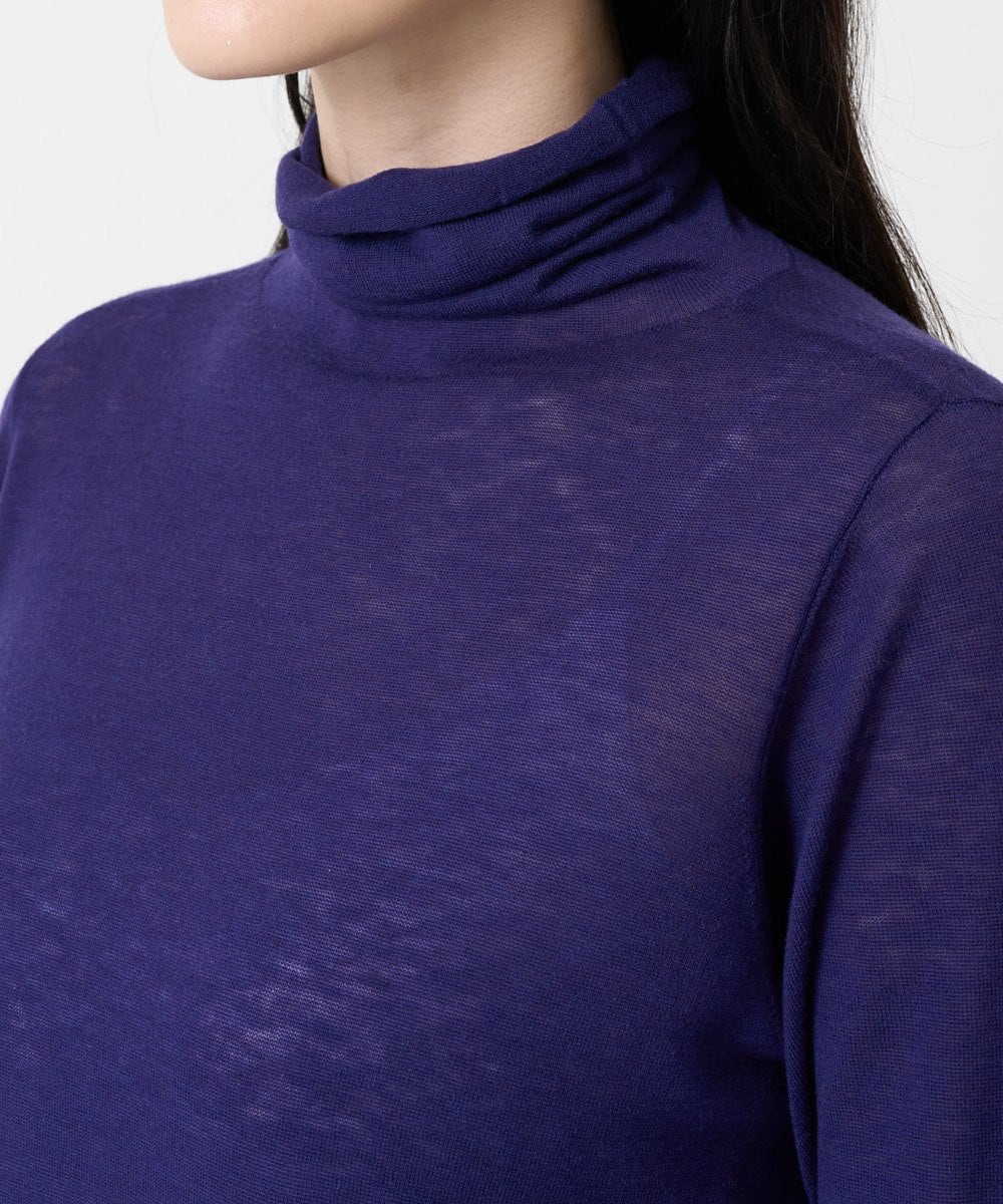 PRFCD07190 CHRISTIAN AUJARD(クリスチャン・オジャール) [肌触り良い･軽い]ベーシックプルオーバーニット パープル