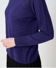 PRFCD07190 CHRISTIAN AUJARD(クリスチャン・オジャール) [肌触り良い･軽い]ベーシックプルオーバーニット パープル