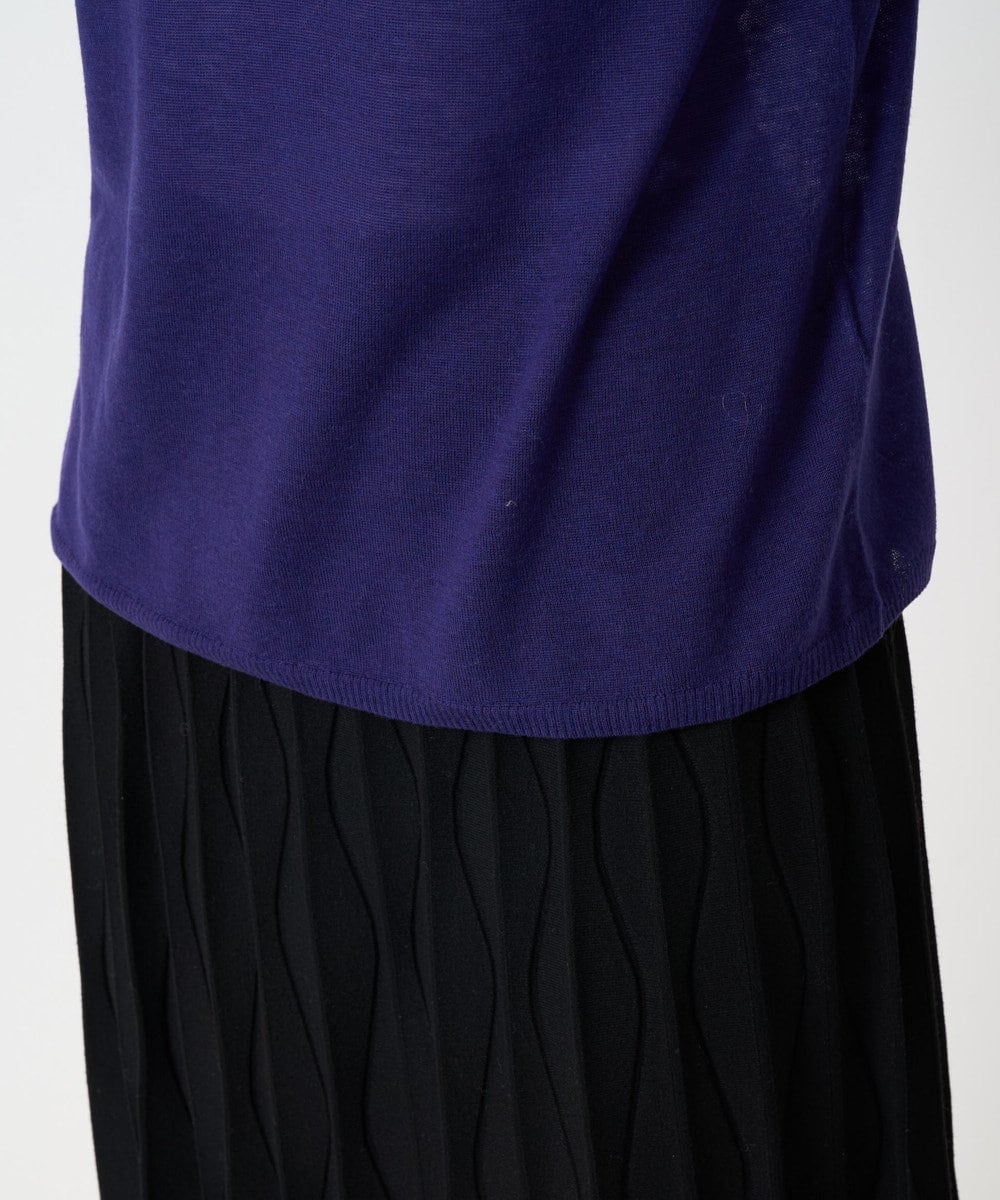 PRFCD07190 CHRISTIAN AUJARD(クリスチャン・オジャール) [肌触り良い･軽い]ベーシックプルオーバーニット パープル