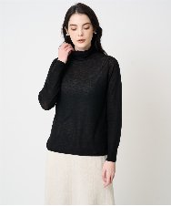 PRFCD07190 CHRISTIAN AUJARD(クリスチャン・オジャール) [肌触り良い･軽い]ベーシックプルオーバーニット ブラック