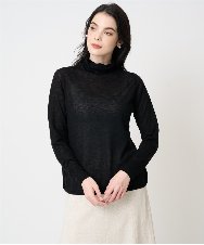 PRFCD07190 CHRISTIAN AUJARD(クリスチャン・オジャール) [肌触り良い･軽い]ベーシックプルオーバーニット ブラック