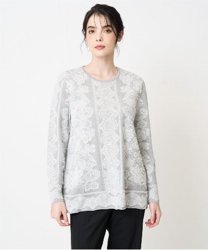 PRFCD08390 CHRISTIAN AUJARD レーシージャガードニットプルオーバー