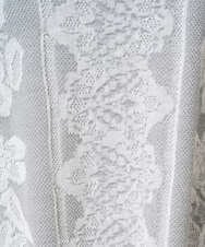 PRFCD08390 CHRISTIAN AUJARD(クリスチャン・オジャール) レーシージャガードニットプルオーバー ライトグレー