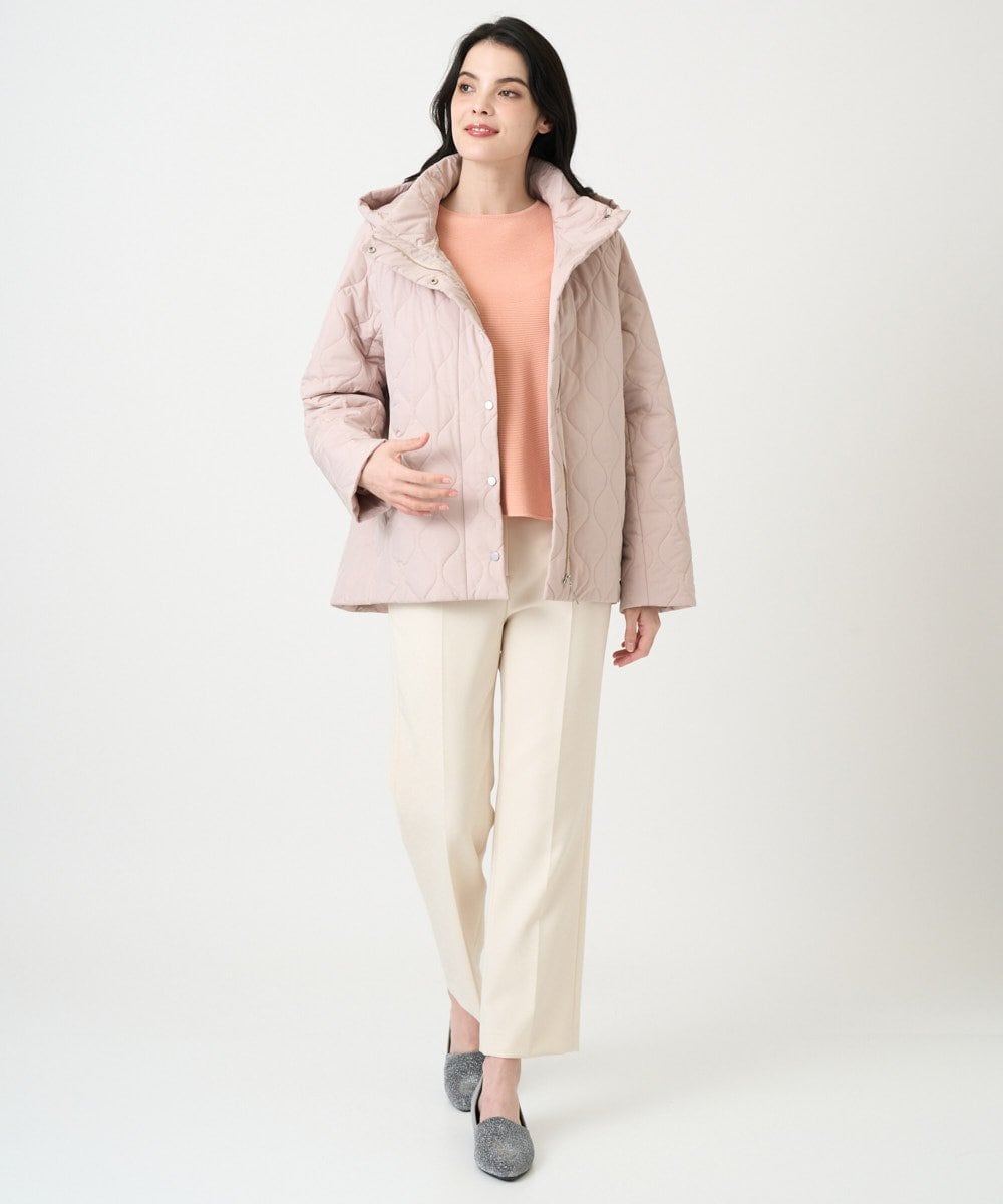 PRFEE02290 CHRISTIAN AUJARD(クリスチャン・オジャール) [アンサンブル対応]ホールガーメントニットプルオーバー サーモンピンク