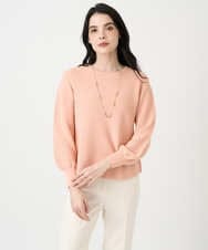 PRFEE02290 CHRISTIAN AUJARD(クリスチャン・オジャール) [アンサンブル対応]ホールガーメントニットプルオーバー サーモンピンク