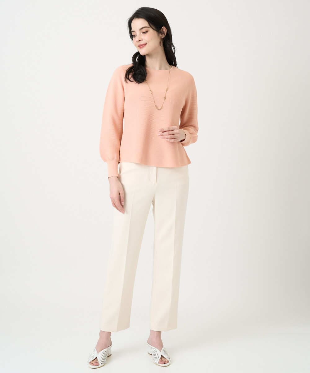 PRFEE02290 CHRISTIAN AUJARD(クリスチャン・オジャール) [アンサンブル対応]ホールガーメントニットプルオーバー サーモンピンク