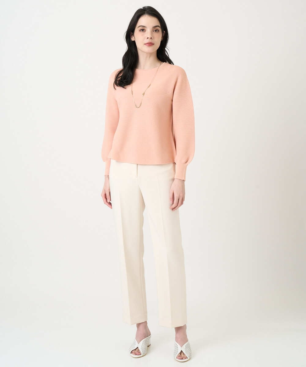 PRFEE02290 CHRISTIAN AUJARD(クリスチャン・オジャール) [アンサンブル対応]ホールガーメントニットプルオーバー サーモンピンク