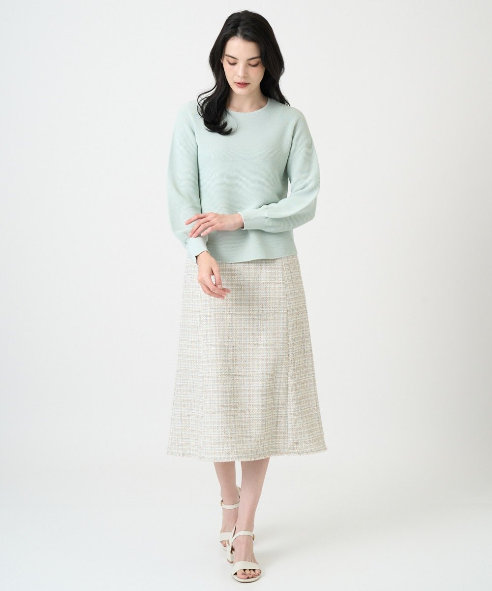 PRFEE02290 CHRISTIAN AUJARD(クリスチャン・オジャール) [アンサンブル対応]ホールガーメントニットプルオーバー グリーン