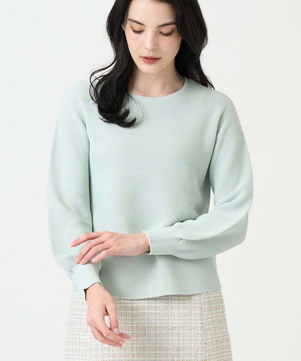 PRFEE02290 CHRISTIAN AUJARD(クリスチャン・オジャール) [アンサンブル対応]ホールガーメントニットプルオーバー グリーン