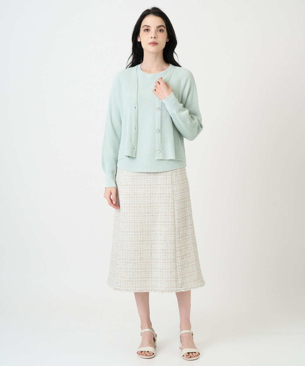 PRFEE02290 CHRISTIAN AUJARD(クリスチャン・オジャール) [アンサンブル対応]ホールガーメントニットプルオーバー グリーン