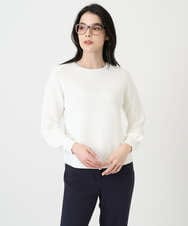 PRFEE02290 CHRISTIAN AUJARD(クリスチャン・オジャール) [アンサンブル対応]ホールガーメントニットプルオーバー アイボリー