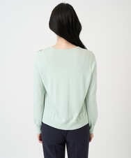 PRFEE03390 CHRISTIAN AUJARD(クリスチャン・オジャール) [アンサンブル対応]レーシーオーナメントプリントトップス グリーン系