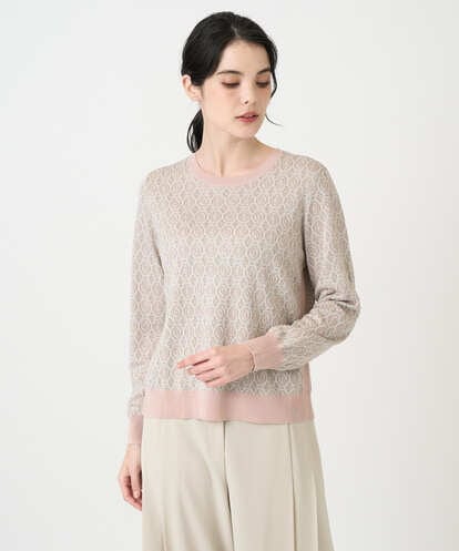 PRFEE13330  ジオメトリックジャカードニット