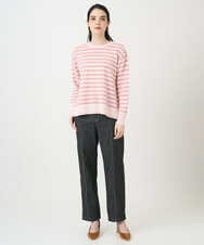 PRFEE20360 CHRISTIAN AUJARD(クリスチャン・オジャール) タックボーダーニットプルオーバー ピンク