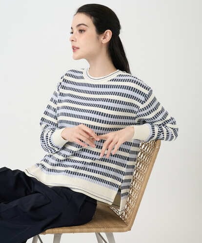 PRFEE20360 CHRISTIAN AUJARD タックボーダーニットプルオーバー