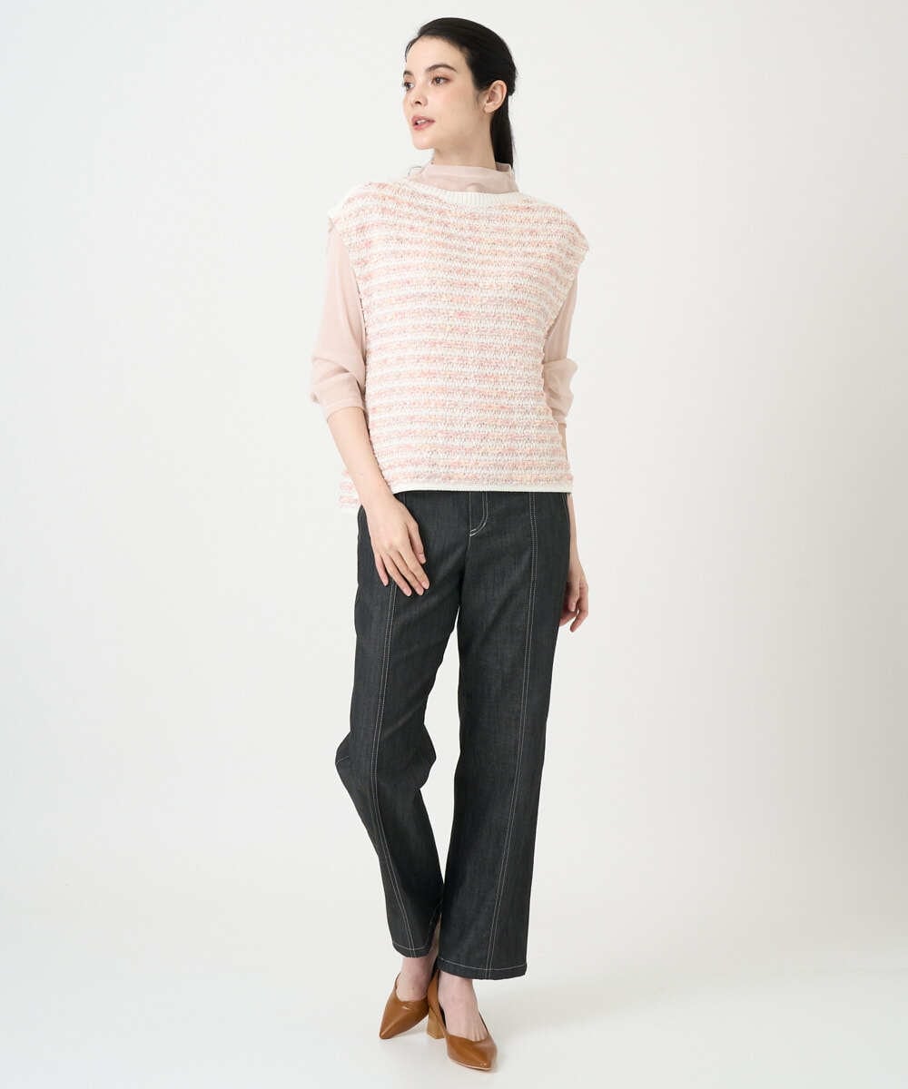 PRFEE21390 CHRISTIAN AUJARD(クリスチャン・オジャール) ファンシーツイードベスト ピンク