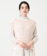 PRFEE21390 CHRISTIAN AUJARD(クリスチャン・オジャール) ファンシーツイードベスト ピンク