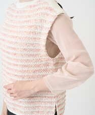 PRFEE21390 CHRISTIAN AUJARD(クリスチャン・オジャール) ファンシーツイードベスト ピンク