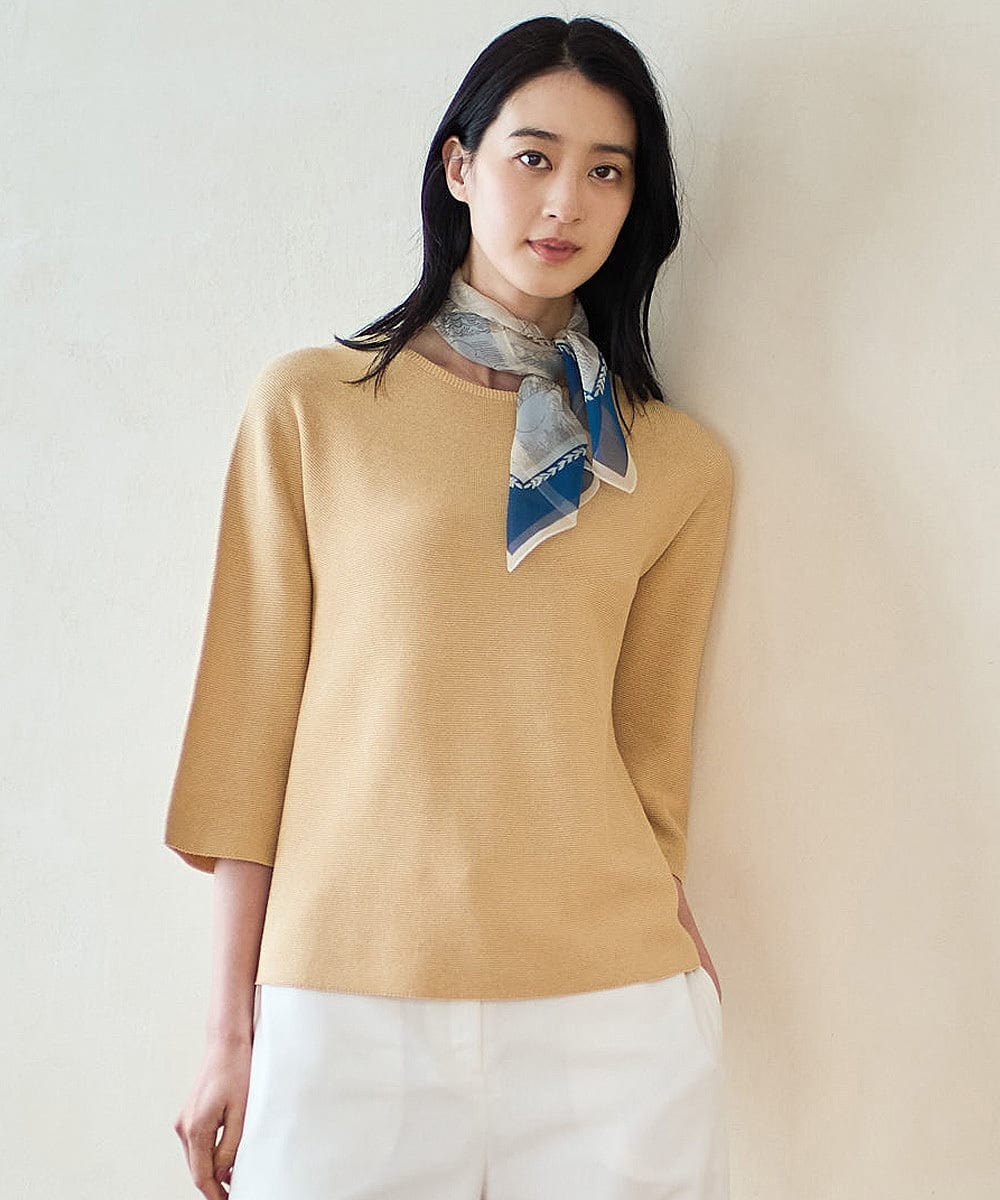 PRFGD22290 CHRISTIAN AUJARD リネンライクホールガーメントニット