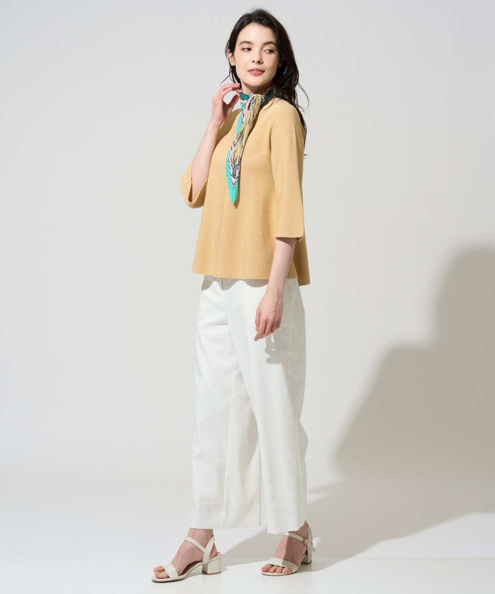 PRFGD22290 CHRISTIAN AUJARD(クリスチャン・オジャール) リネンライクホールガーメントニット マスタード