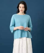 PRFGD22290 CHRISTIAN AUJARD(クリスチャン・オジャール) リネンライクホールガーメントニット ライトブルー