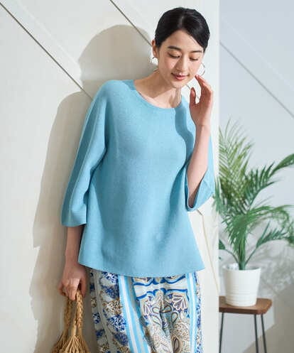 PRFGD22290 CHRISTIAN AUJARD リネンライクホールガーメントニット