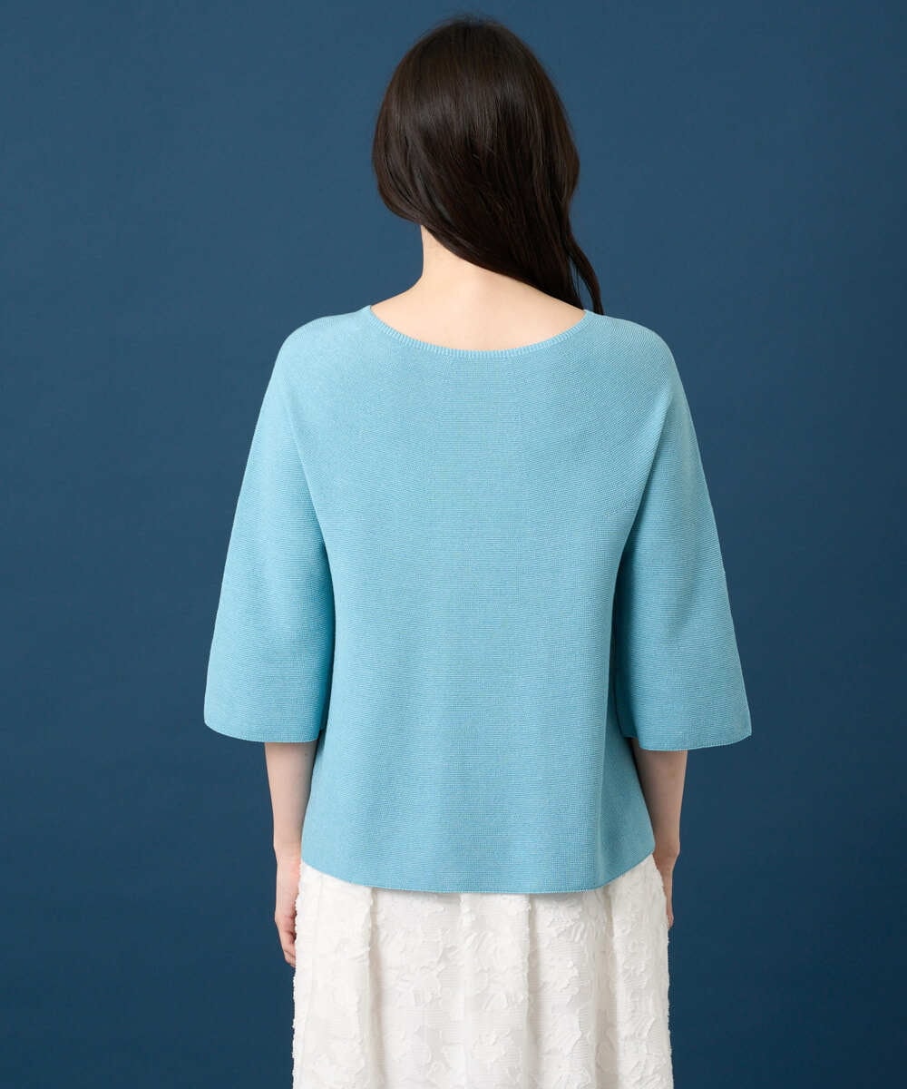 PRFGD22290 CHRISTIAN AUJARD(クリスチャン・オジャール) リネンライクホールガーメントニット ライトブルー