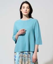 PRFGD22290 CHRISTIAN AUJARD(クリスチャン・オジャール) リネンライクホールガーメントニット ライトブルー