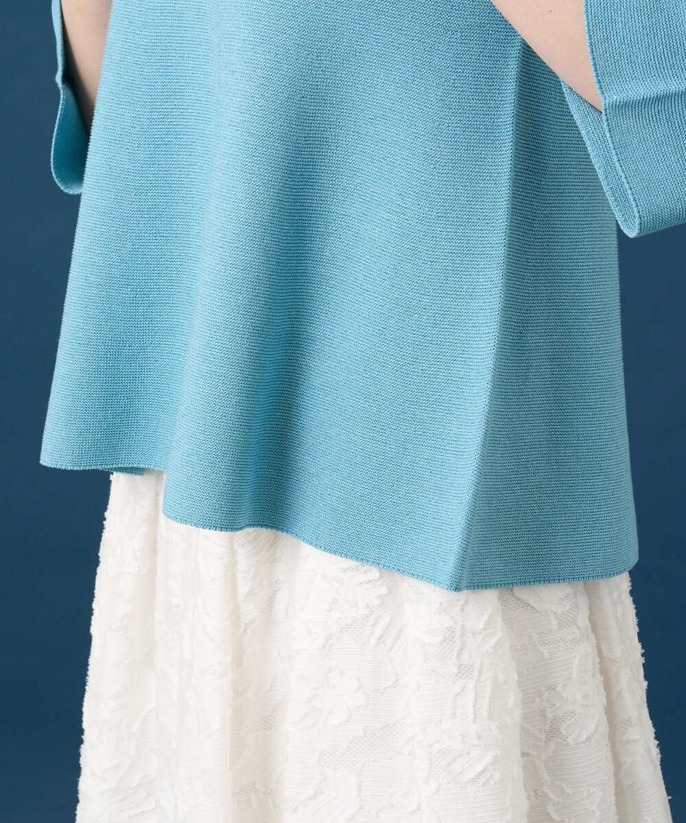 PRFGD22290 CHRISTIAN AUJARD(クリスチャン・オジャール) リネンライクホールガーメントニット ライトブルー