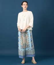 PRFGD22290 CHRISTIAN AUJARD(クリスチャン・オジャール) リネンライクホールガーメントニット ホワイト