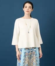 PRFGD22290 CHRISTIAN AUJARD(クリスチャン・オジャール) リネンライクホールガーメントニット ホワイト