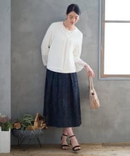 PRFGD22290 CHRISTIAN AUJARD(クリスチャン・オジャール) リネンライクホールガーメントニット ホワイト