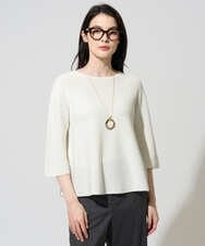 PRFGD22290 CHRISTIAN AUJARD(クリスチャン・オジャール) リネンライクホールガーメントニット ホワイト