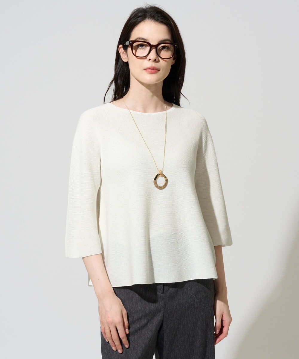 PRFGD22290 CHRISTIAN AUJARD(クリスチャン・オジャール) リネンライクホールガーメントニット ホワイト