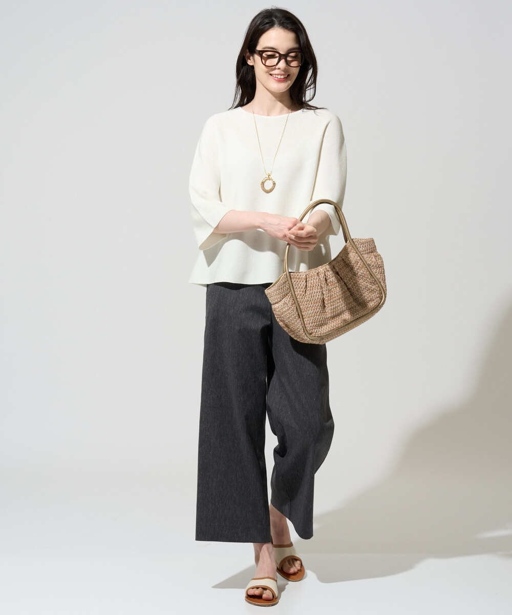 PRFGD22290 CHRISTIAN AUJARD(クリスチャン・オジャール) リネンライクホールガーメントニット ホワイト