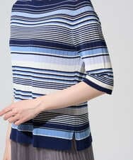 PRFGD27270 CHRISTIAN AUJARD(クリスチャン・オジャール) マルチボーダーニットプルオーバー ブルー系