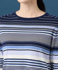 PRFGD27270 CHRISTIAN AUJARD(クリスチャン・オジャール) マルチボーダーニットプルオーバー ブルー系