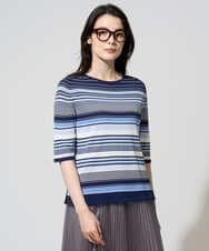 PRFGD27270 CHRISTIAN AUJARD(クリスチャン・オジャール) マルチボーダーニットプルオーバー ブルー系