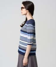 PRFGD27270 CHRISTIAN AUJARD(クリスチャン・オジャール) マルチボーダーニットプルオーバー ブルー系