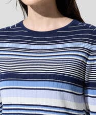 PRFGD27270 CHRISTIAN AUJARD(クリスチャン・オジャール) マルチボーダーニットプルオーバー ブルー系