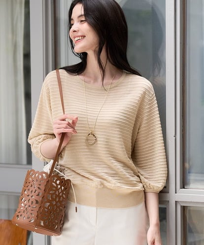 PRFGD56350 CHRISTIAN AUJARD メタリックヤーンプルオーバー