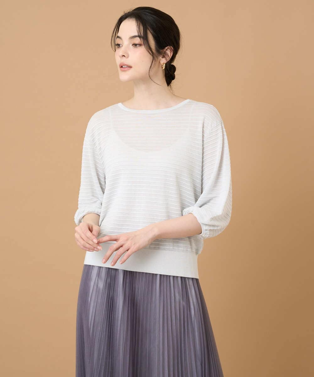 PRFGD56350 CHRISTIAN AUJARD(クリスチャン・オジャール) メタリックヤーンプルオーバー シルバー