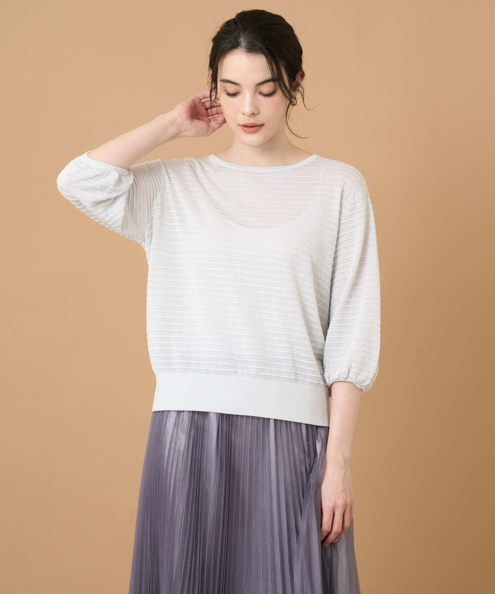 PRFGD56350 CHRISTIAN AUJARD(クリスチャン・オジャール) メタリックヤーンプルオーバー シルバー