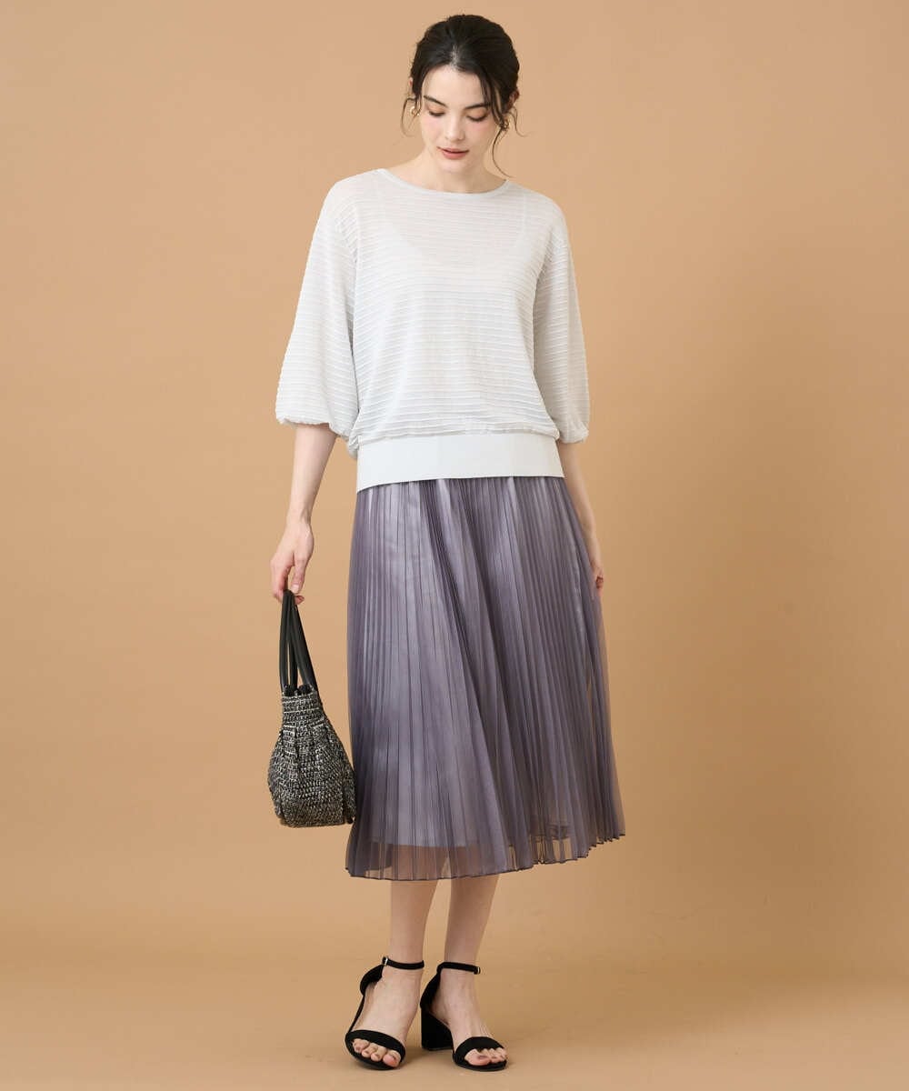 PRFGD56350 CHRISTIAN AUJARD(クリスチャン・オジャール) メタリックヤーンプルオーバー シルバー