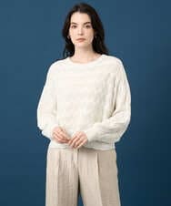 PRFGE03390 CHRISTIAN AUJARD(クリスチャン・オジャール) [ドライタッチ]ドルマンスリーブニット ホワイト