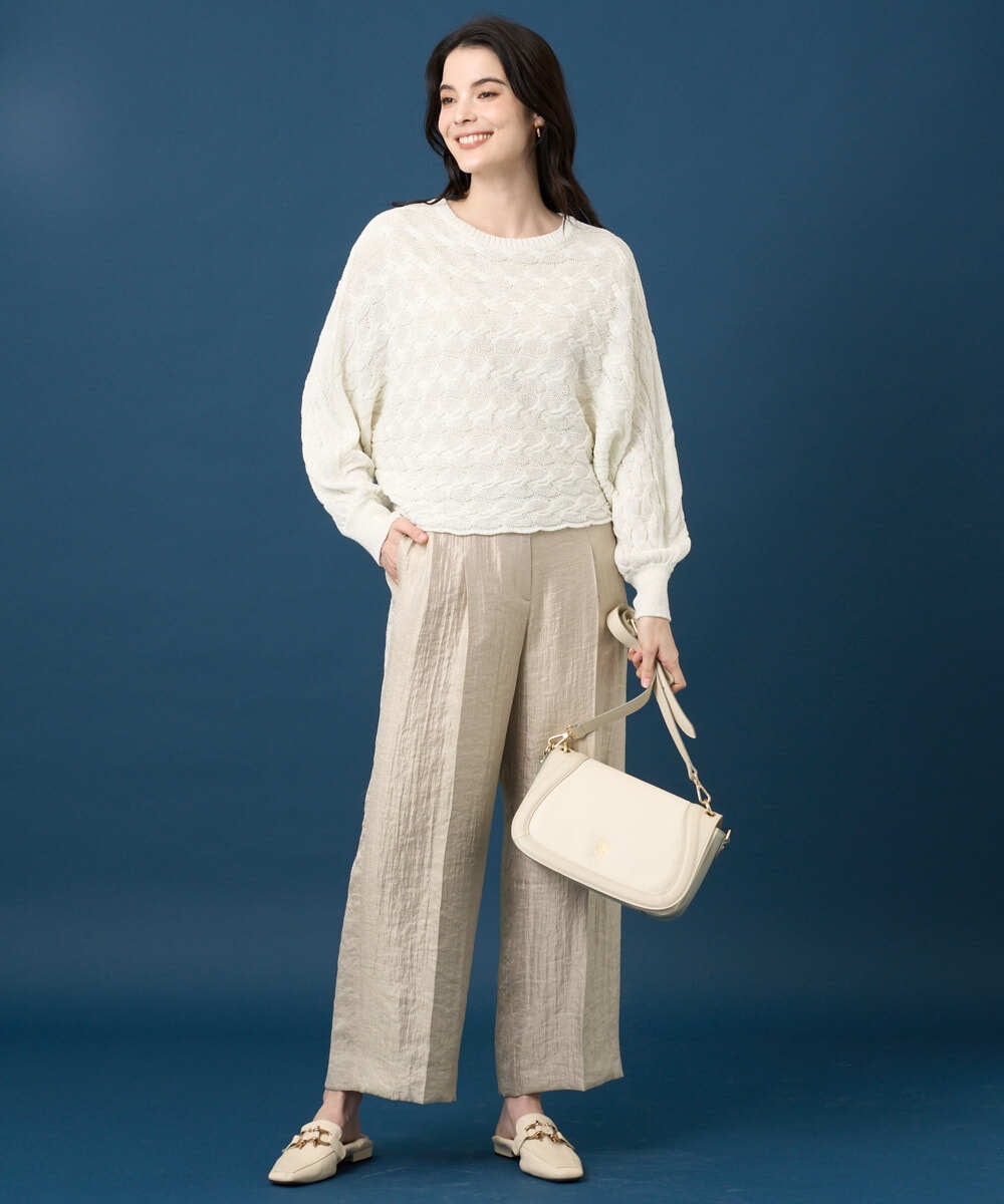 PRFGE03390 CHRISTIAN AUJARD(クリスチャン・オジャール) [ドライタッチ]ドルマンスリーブニット ホワイト